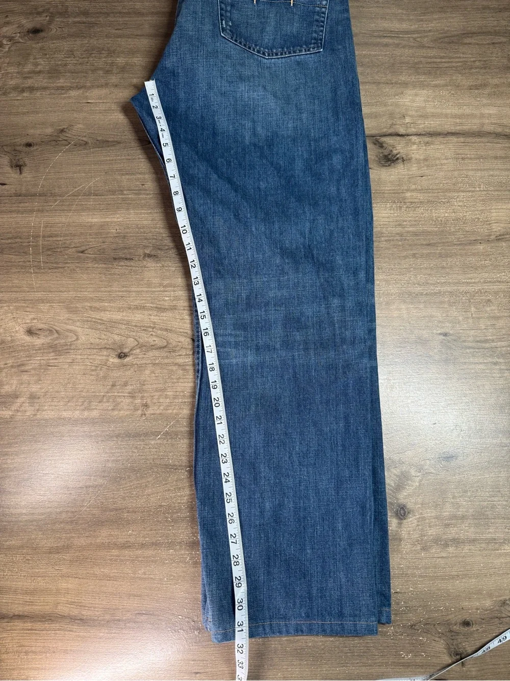 Polo Ralph Lauren Mens Wide Leg Mexico Made 100% Cotton Denim 15941 Jeans 38/34